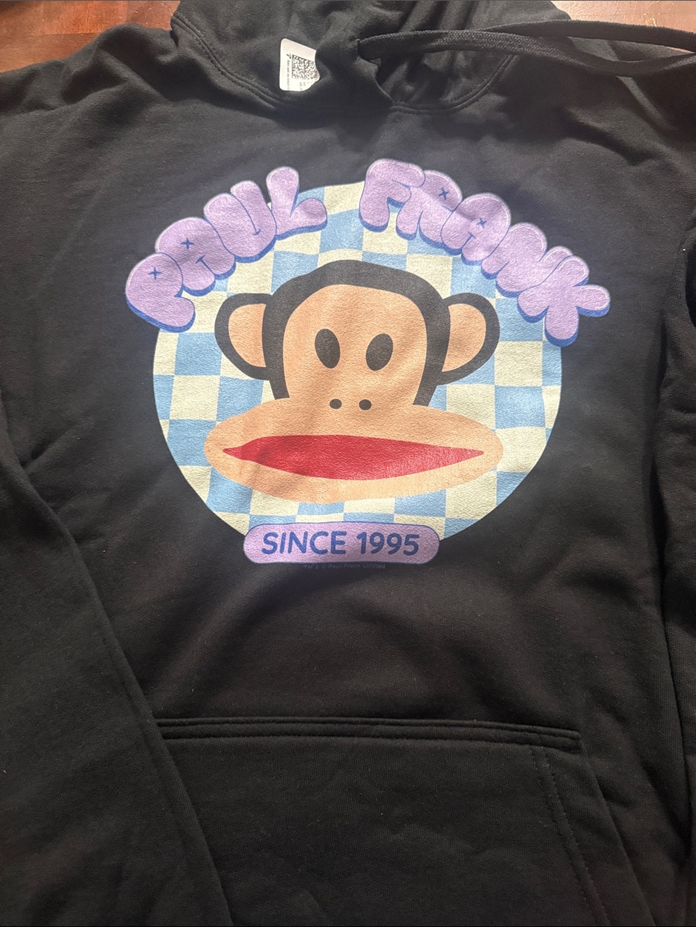 Paul Frank Black Hoodie with Colorful Julius Graphic